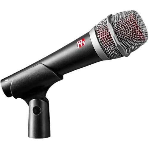 Liquid Audio sE Electronics V7 Supercardioid Dynamic Vocal Microphone Bundle w/Pig Hog PHM10 8mm Mic Cable Polishing Cloth - Image 4