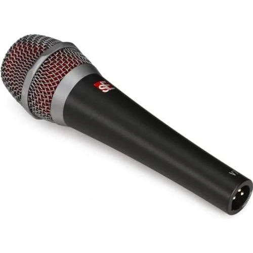Liquid Audio sE Electronics V7 Supercardioid Dynamic Vocal Microphone Bundle w/Pig Hog PHM10 8mm Mic Cable Polishing Cloth - Image 6