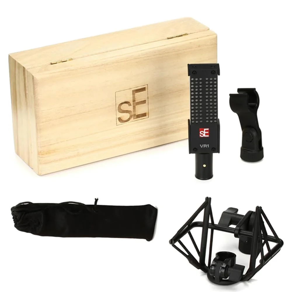 Liquid Audio sE Electronics VR1 Voodoo Passive Ribbon Microphone Bundle w/Pig Hog PHM10 8mm Mic Cable Polishing Cloth - Image 6