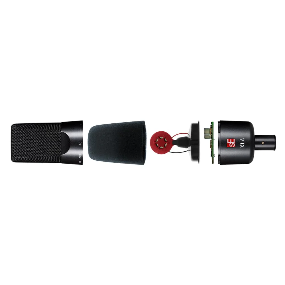 Liquid Audio sE Electronics X1 A Large-diaphragm Condenser Microphone Bundle w/Pig Hog PHM10 8mm Mic Cable Polishing Cloth - Image 4