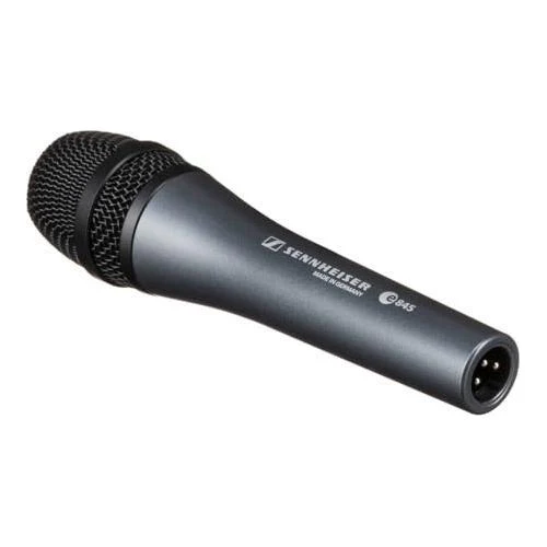 Liquid Audio Senn heiser E 845 Supercardioid Dynamic Vocal Microphone Bundle w/Pig Hog PHM10 8mm Mic Cable Polishing Cloth - Image 2