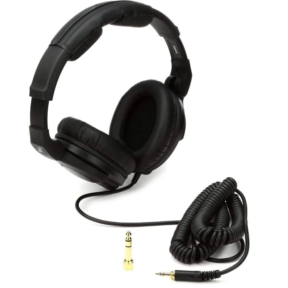 Liquid Audio Sennheiser HD 300 PROtect Professional Closed-back Audio Headphones, Black Bundle w/Pig Hog PHX14-25 1/4" Headphone Extension Cable Polishing Cloth - Image 7