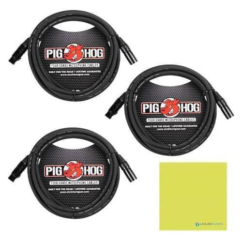 Liquid Audio Sennheiser 3-Pack E 835-S Live Vocal Microphone, Black Bundle w/ 3-Pack Pig Hog PHM10 8mm Mic XLR Cable Polishing Cloth - Image 3