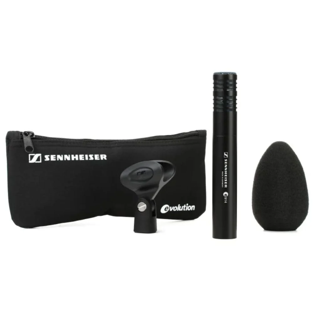 Liquid Audio - Sennheiser E 914 Small-diaphragm Condenser Microphone Bundle w/Pig Hog PHM10 8mm Mic Cable Polishing Cloth - Image 4