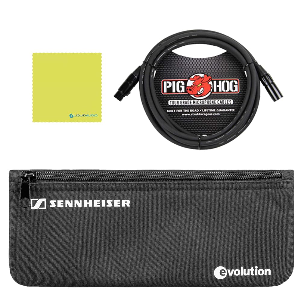 Liquid Audio - Sennheiser E 914 Small-diaphragm Condenser Microphone Bundle w/Pig Hog PHM10 8mm Mic Cable Polishing Cloth - Image 6