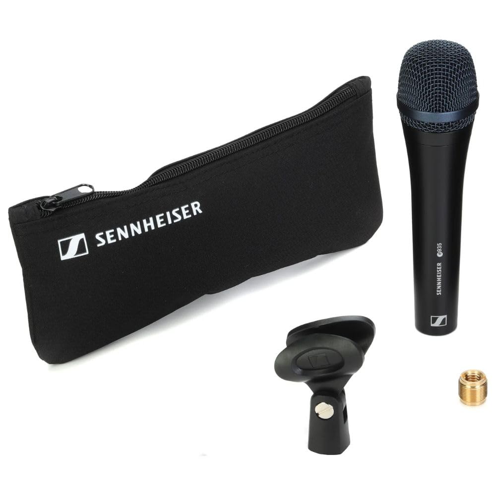 Liquid Audio - Sennheiser E 935 Cardioid Dynamic Vocal Microphone Bundle w/Pig Hog PHM10 8mm Mic Cable Polishing Cloth - Image 3