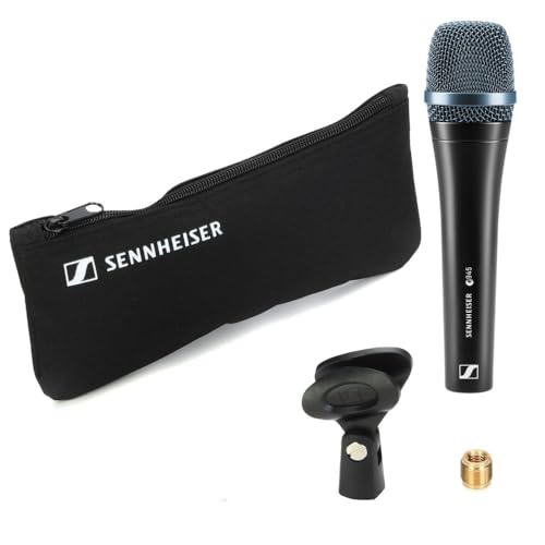 Liquid Audio - Sennheiser E 945 Supercardioid Dynamic Vocal Microphone Bundle w/Pig Hog PHM10 8mm Mic Cable Polishing Cloth - Image 3