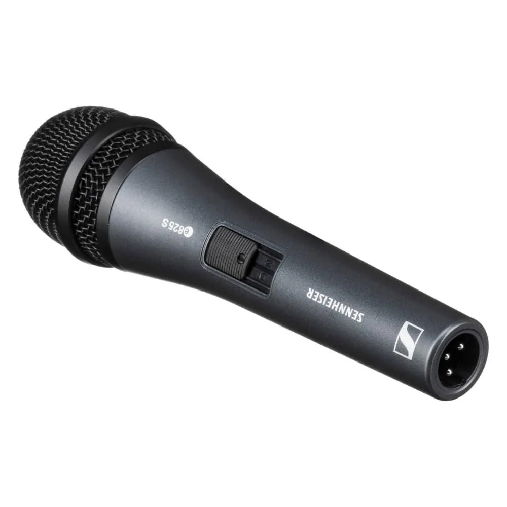 Liquid Audio Sennheiser E825-S Cardioid Dynamic Vocal Microphone Bundle w/Pig Hog PHM10 8mm Mic Cable Polishing Cloth - Image 3