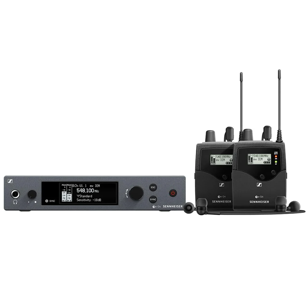 Liquid Audio Sennheiser ew IEM G4-Twin-A Wireless in-Ear Monitoring System Bundle w/Pig Hog PHM10 8mm Mic Cable, 4-Pack Blucoil AA Batteries Polishing Cloth - Image 3