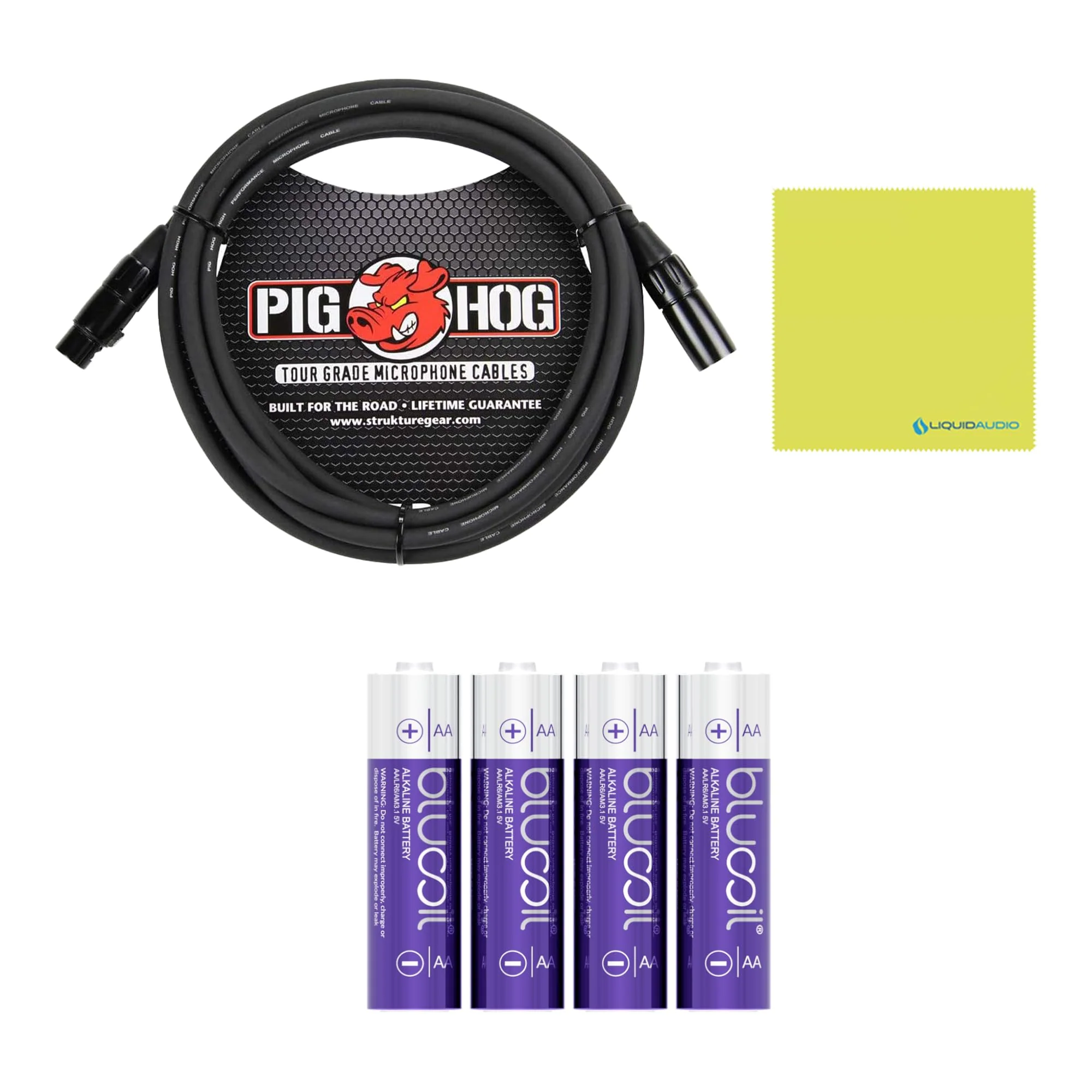 Liquid Audio Sennheiser XSW 2-865-A Wireless Handheld Microphone System Bundle w/Pig Hog PHM10 8mm Mic Cable, 4-Pack Blucoil AA Batteries Polishing Cloth - Image 2