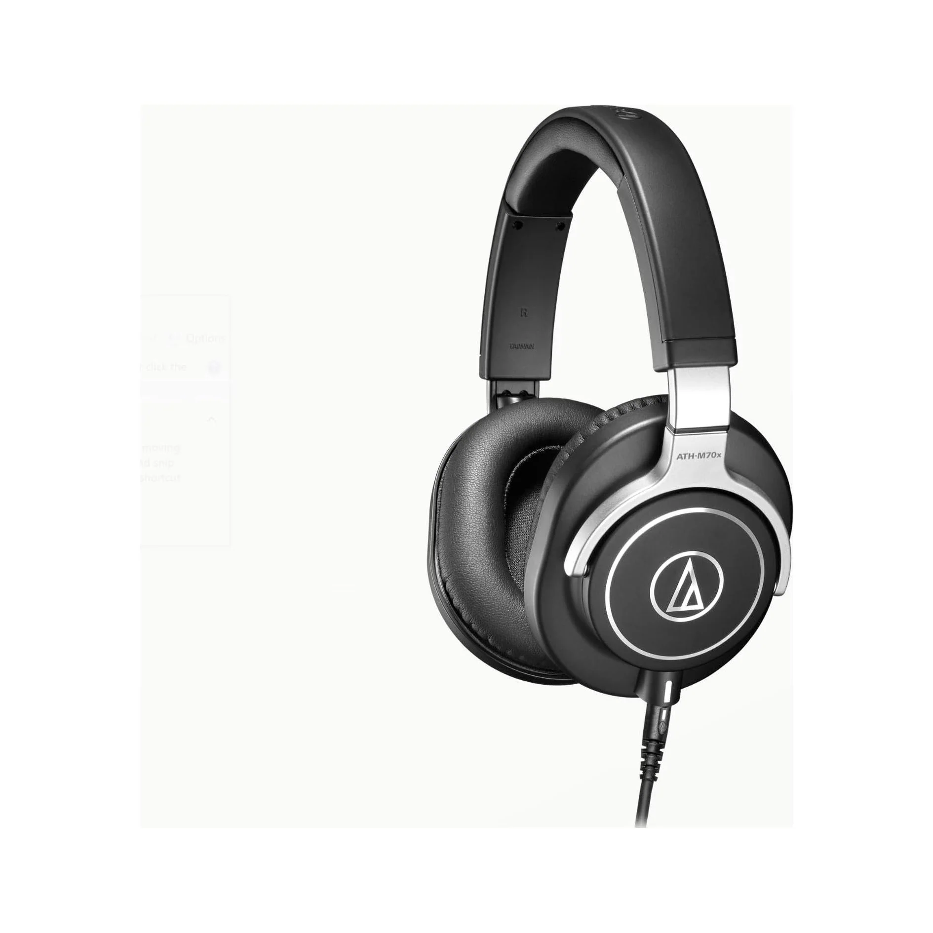 Liquid Audio Audio-Technica ATH-M70x Professional Monitor Headphones Bundle w/Pig Hog Solutions Headphone Extension Cable 1/4" Polishing Cloth - Image 2