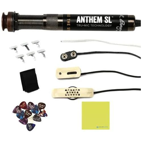 LR Baggs Anthem SL Acoustic Guitar Pickup Bundle w/ 12x Fender Picks and Liquid Audio Polishing Cloth - Image 3