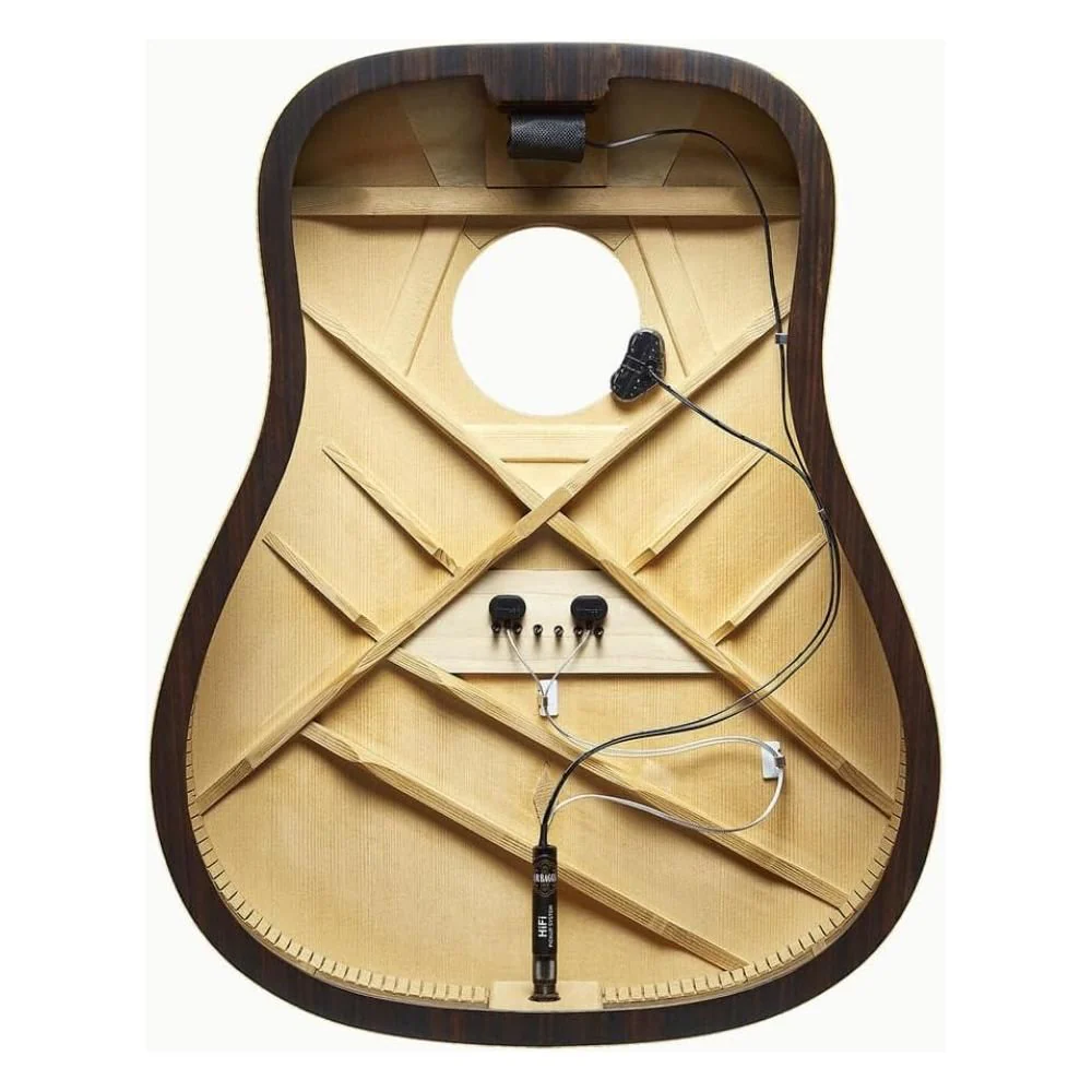 LR Baggs HiFi High-Fidelity Acoustic Bridge Plate Pickup System Bundle w/ 12x Guitar Picks, and Liquid Audio Polishing Cloth - Image 2