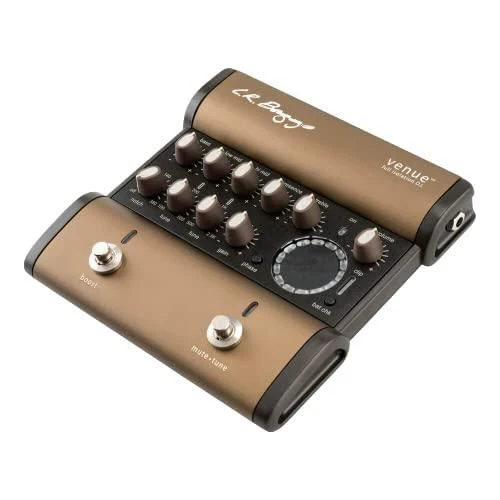LR Baggs Venue DI Acoustic Guitar Effect Pedal Bundle w/ 12x Picks and Liquid Audio Polishing Cloth - Image 5