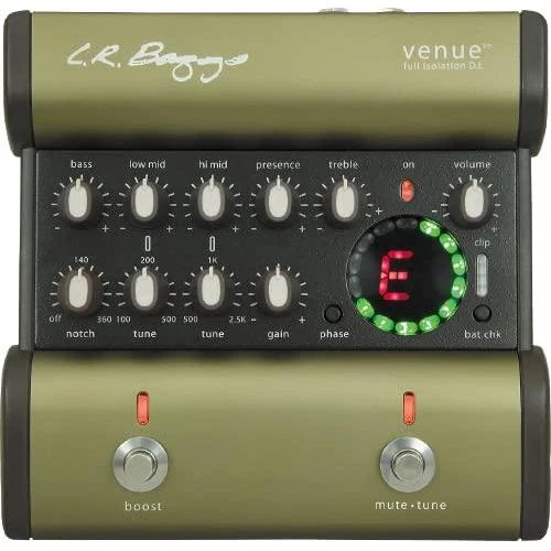 LR Baggs Venue DI Acoustic Guitar Effect Pedal Bundle w/ 12x Picks and Liquid Audio Polishing Cloth - Image 6