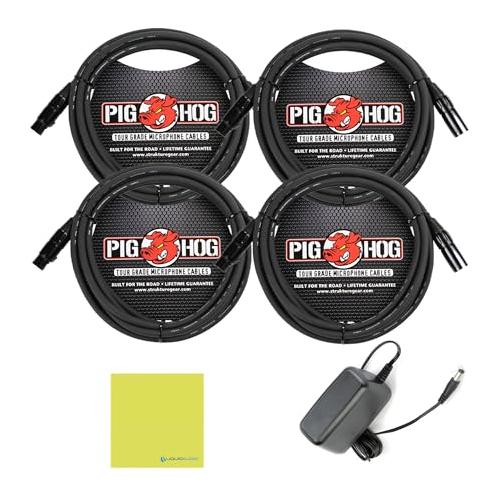 Mackie 802VLZ4 8-Channel Ultra-Compact Analog Mixer Bundle w/ 4-Pack Pig Hog PHM10 8mm Mic Cable and Liquid Audio Polishing Cloth - Image 2