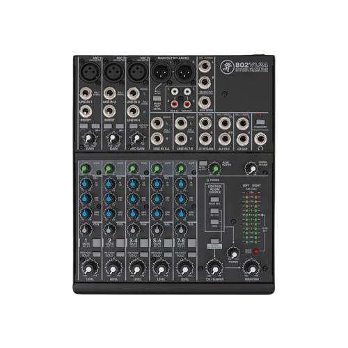 Mackie 802VLZ4 8-Channel Ultra-Compact Analog Mixer Bundle w/ 4-Pack Pig Hog PHM10 8mm Mic Cable and Liquid Audio Polishing Cloth - Image 4