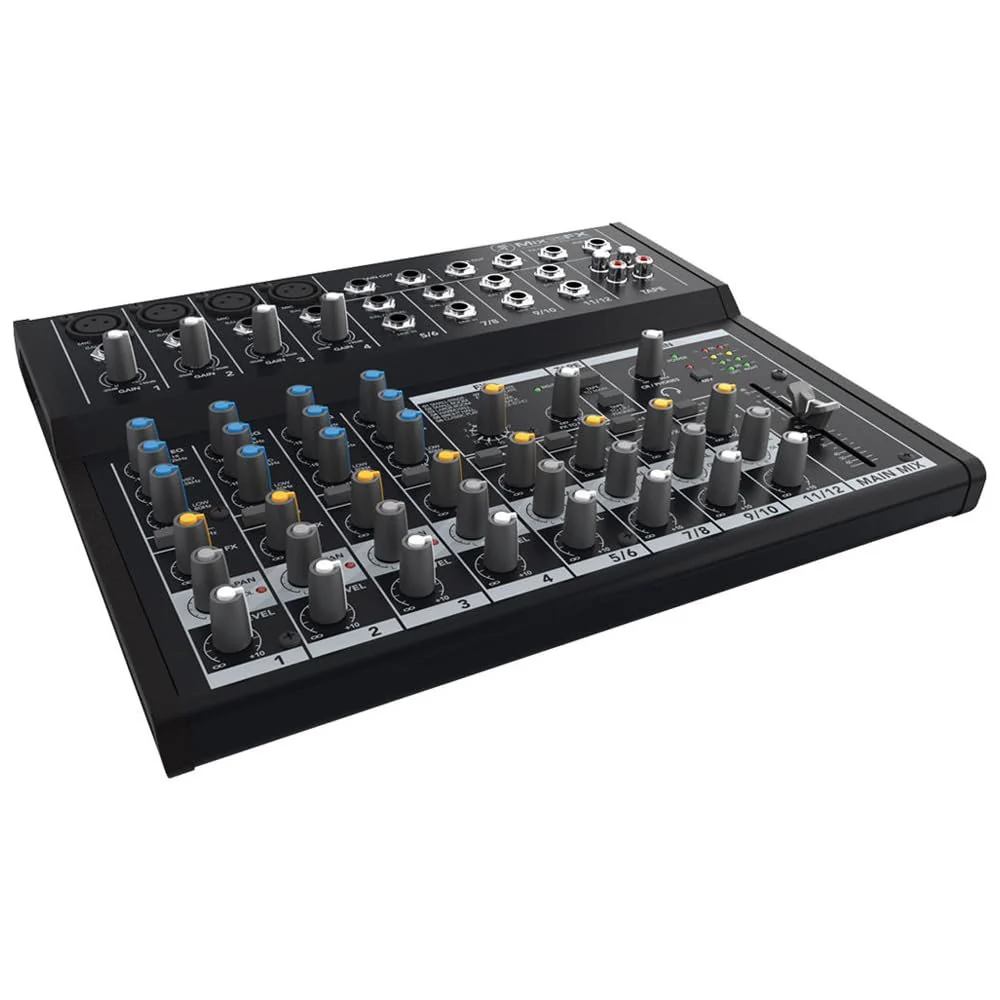 Mackie Mix12FX 12-Channel Compact Mixer with Effects Bundle with 2x Pig Hog 10ft XLR Tour Grade Microphone Cables & Polishing Cloth – Built-In FX, 3-Band EQ, and Stereo RCA I/O - Image 5