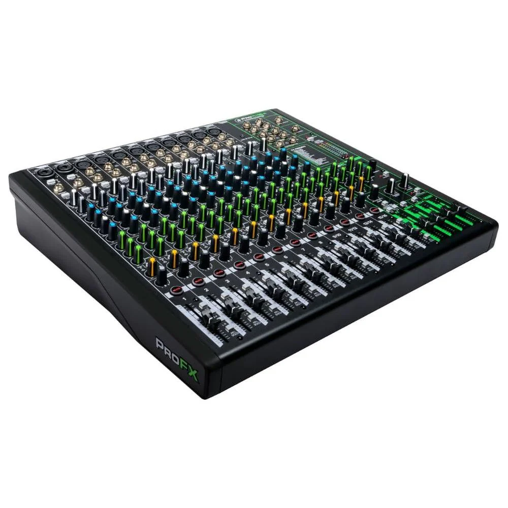 Mackie ProFX16v3 16-Channel Professional Analog Mixer with USB Bundle w/ 4-Pack Pig Hog PHM15 Pig Hog 8mm Mic Cable, Power Cable and Liquid Audio Polishing Cloth - Image 5