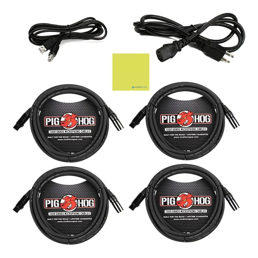 Mackie ProFX16v3 16-Channel Professional Analog Mixer with USB Bundle w/ 4-Pack Pig Hog PHM15 Pig Hog 8mm Mic Cable, Power Cable and Liquid Audio Polishing Cloth - Image 6