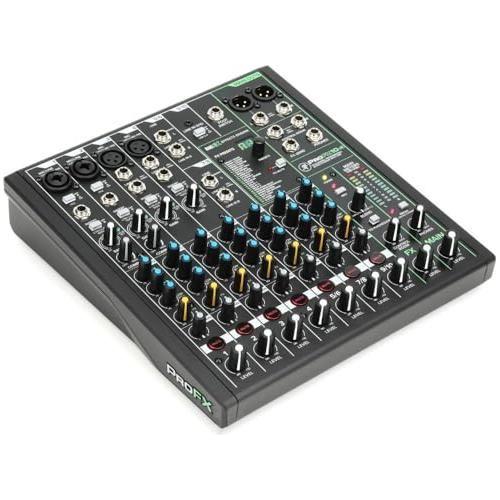 Mackie ProFX10v3 10-Channel Analog Mixer with USB Bundle w/Samson Over-Ear Stereo Headphones, 2-Pack Pig Hog 8mm XLR Mic Cable, Liquid Audio Pop Filter and Liquid Audio Polishing Cloth - Image 6