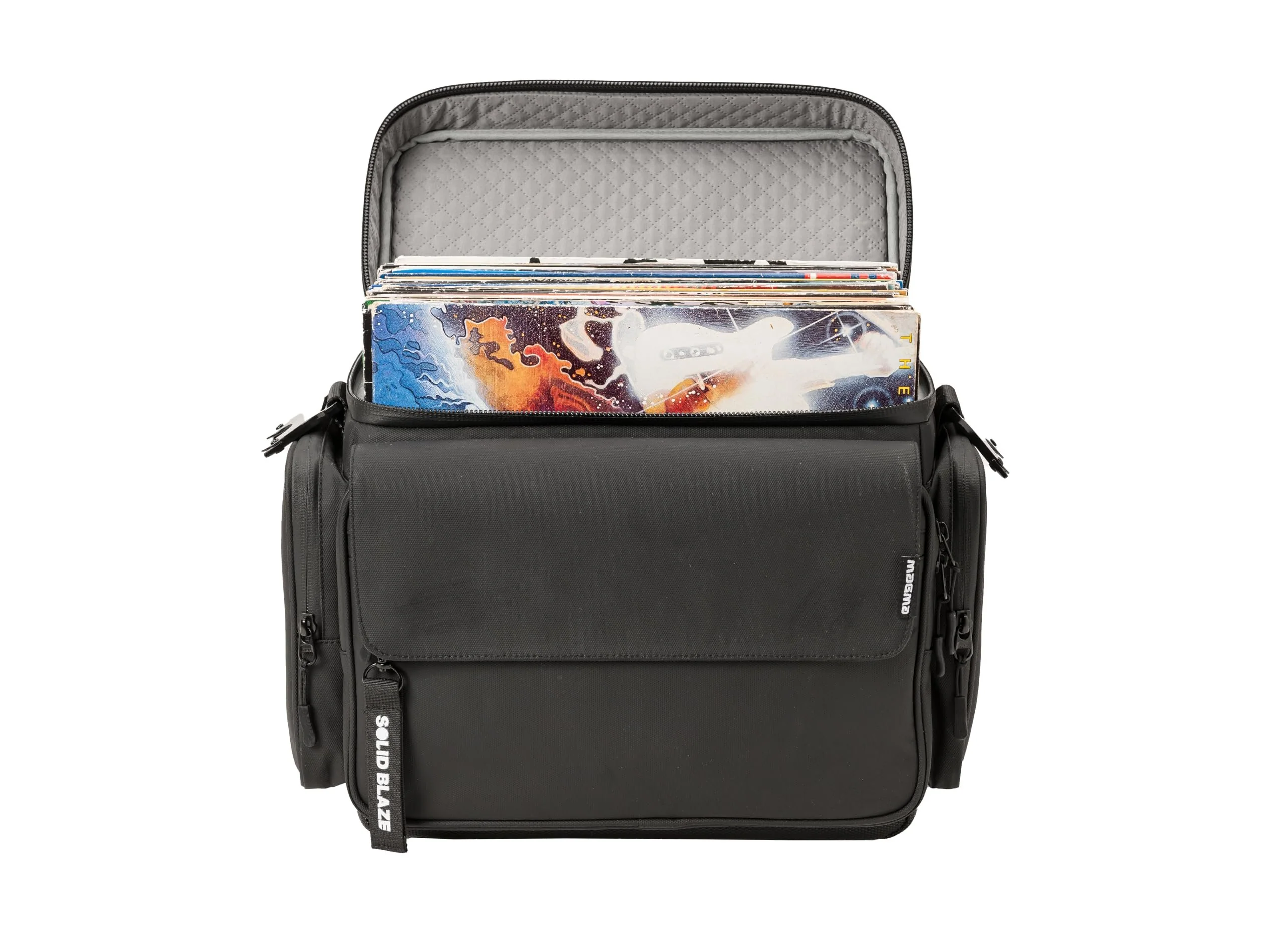 Magma Solid Blaze Vinyl Bag; Holds up to 50 x 12" Records in Water Resistant, Eco Friendly, Durable and Sleek Case - Image 2