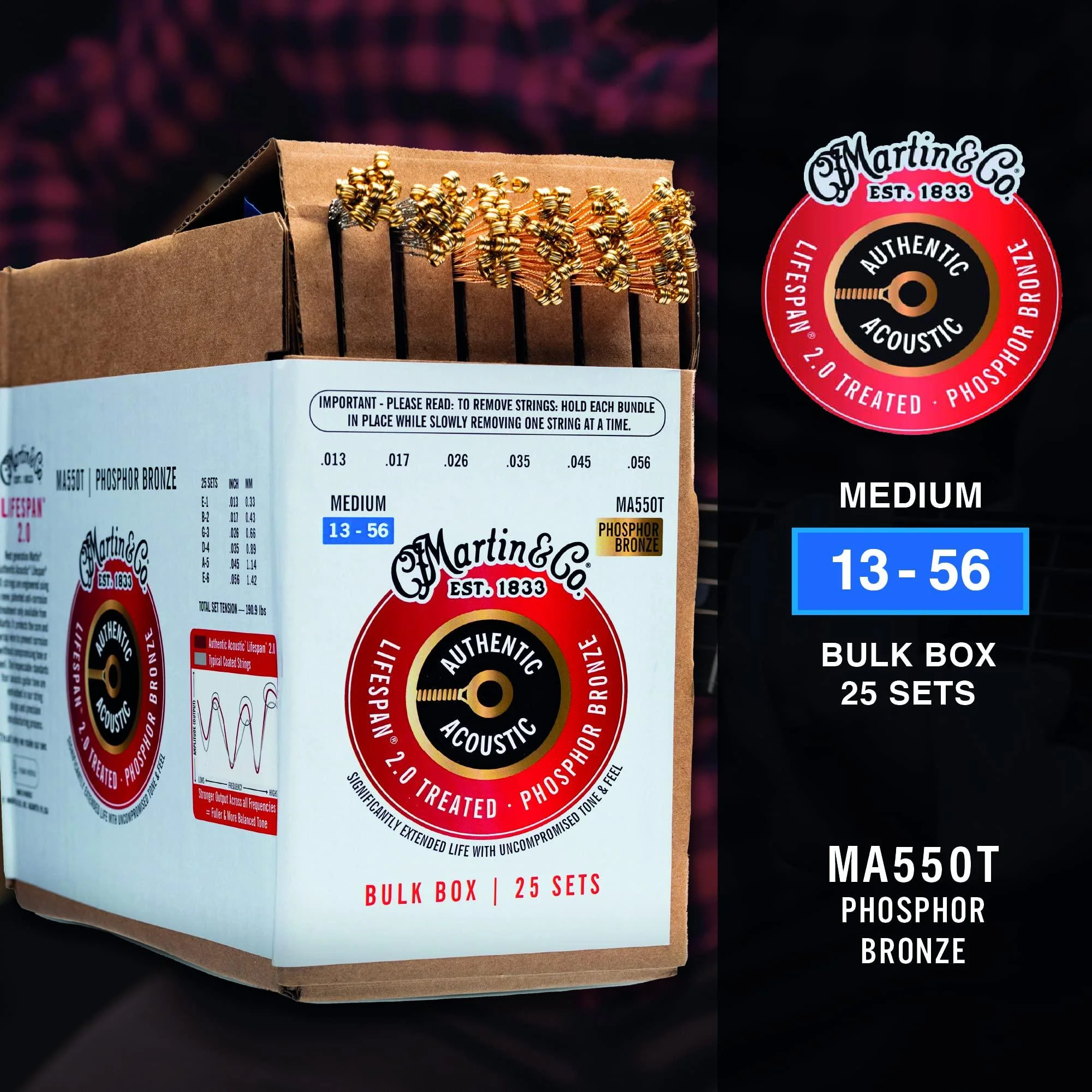 Martin Authentic Acoustic - Treated with Lifespan 2.0 for Long Life (HT Phos Bronze) - Image 11