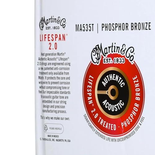 Martin Strings Authentic Acoustic Lifespan® 2.0 Guitar Strings Phosphor Bronze, 11-52 Bundle w/ 12-Pack Guitar Pick and Liquid Audio Polishing Cloth - Image 5