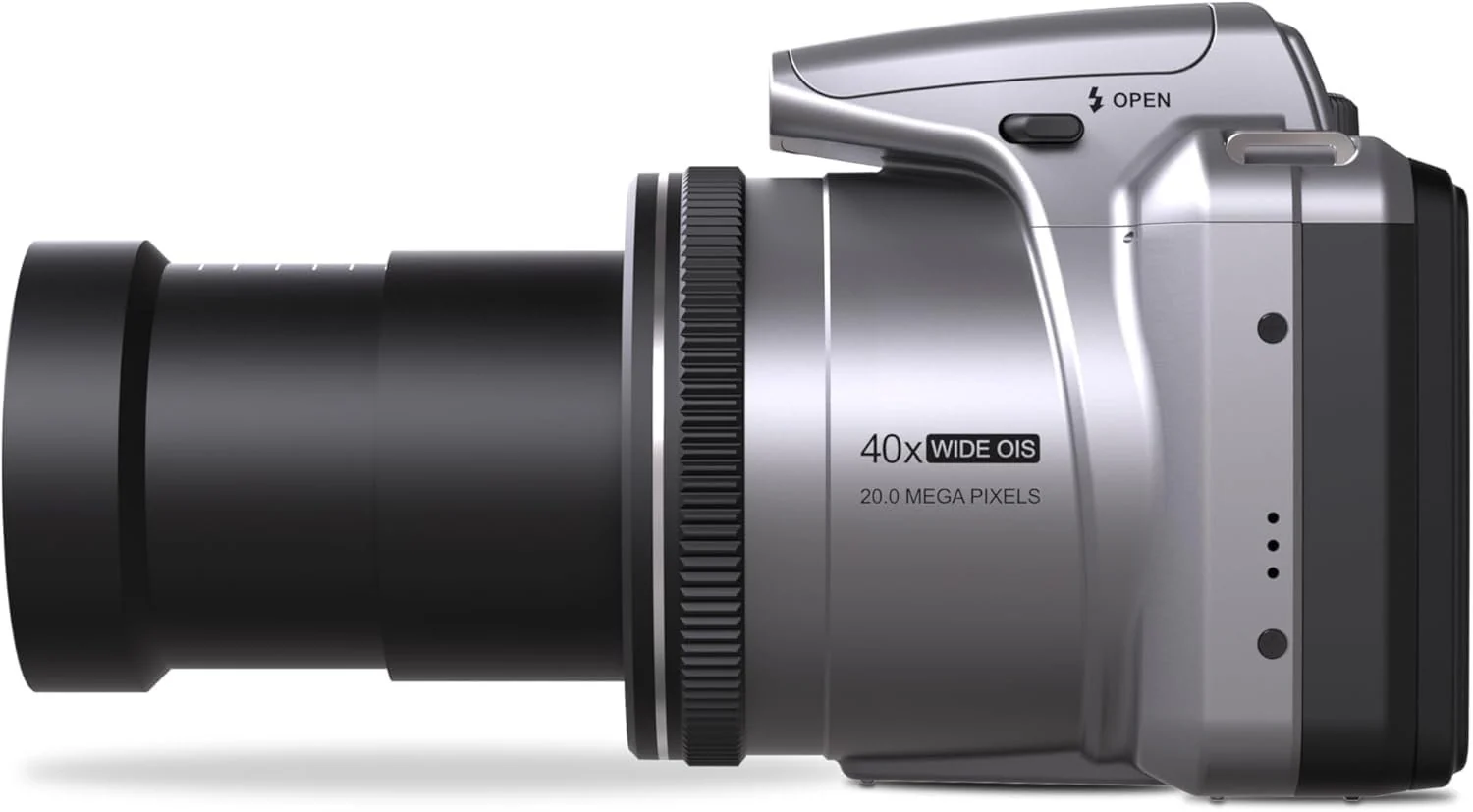 Minolta MN40Z 20MP Digital Camera – 40x Optical Zoom, 1080p FHD Video, 3.0" LCD, Wi-Fi, Face/Smile/Blink Detection – Silver - Image 4