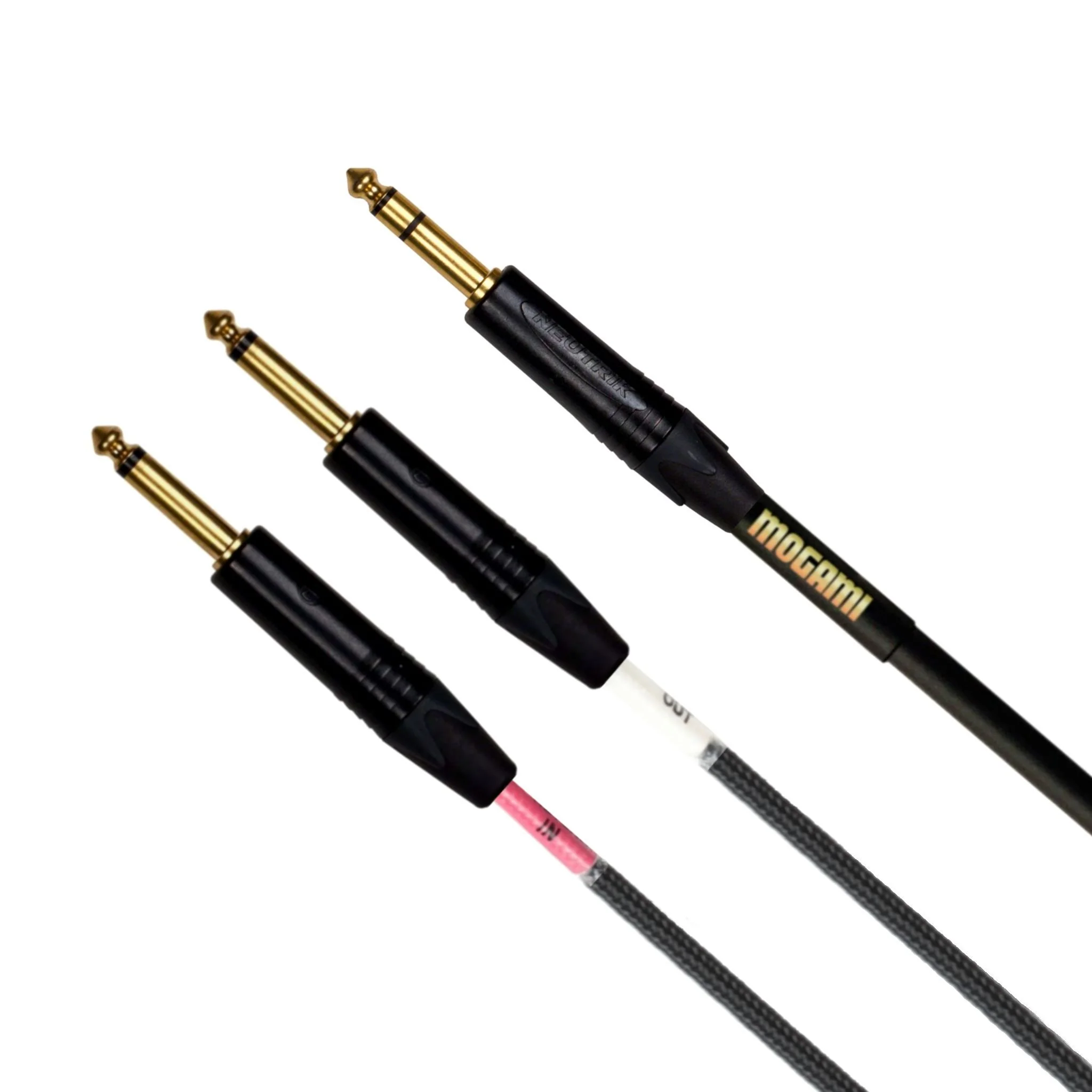 Mogami GOLD INSERT TS-25 Insert Cable, 1/4" Straight TRS Male Plug to Dual 1/4" Straight TS Male Plug Send/Receive Connectors, Gold Contacts, 25 Foot