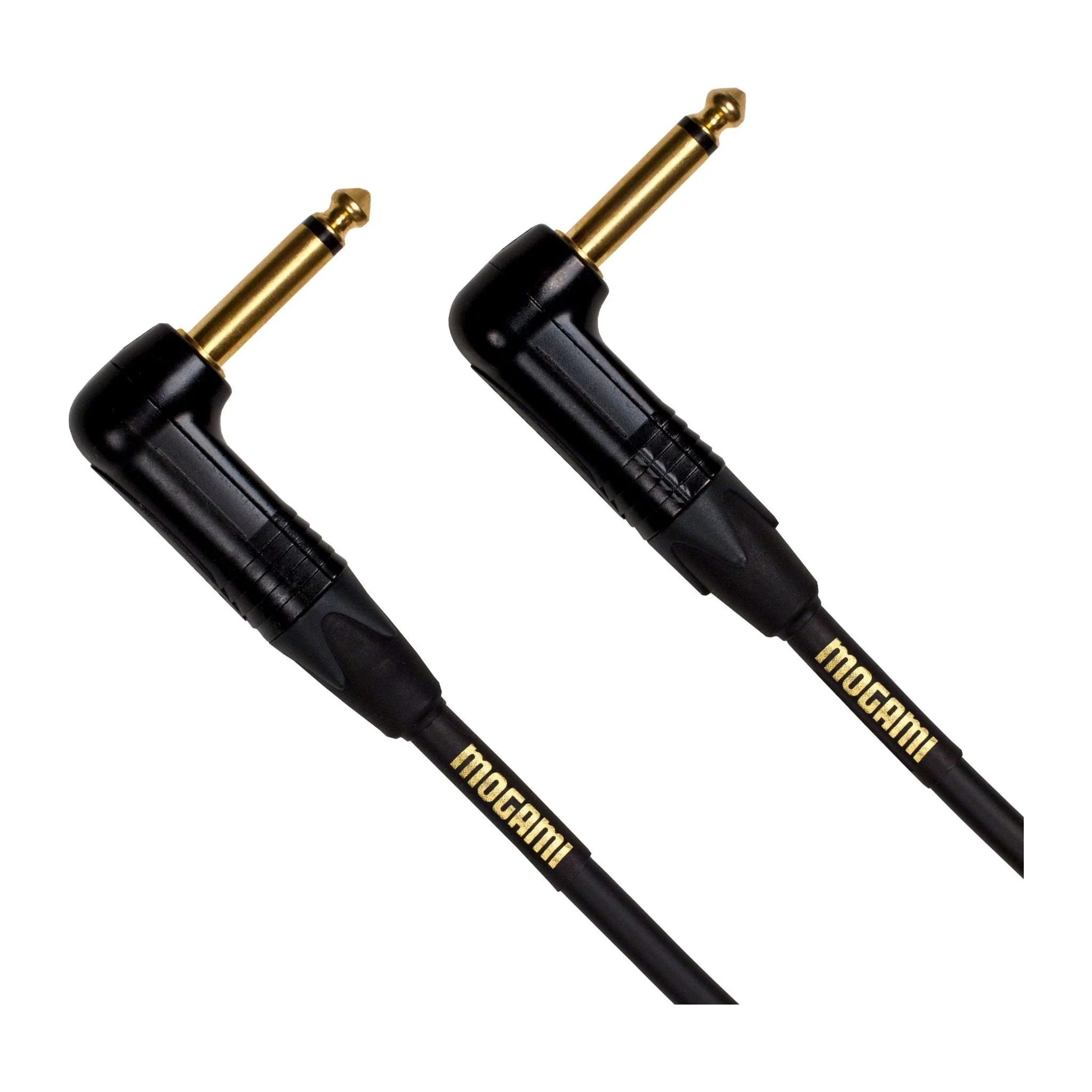 Mogami GOLD INSTRUMENT-RR Guitar Pedal Effects/Instrument Cable, 1/4" TS Male Plugs, Gold Contacts, Right Angle Connectors - Image 3