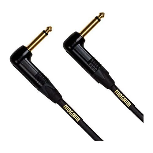 Mogami GOLD INSTRUMENT-RR Guitar Pedal Effects/Instrument Cable, 1/4" TS Male Plugs, Gold Contacts, Right Angle Connectors - Image 5