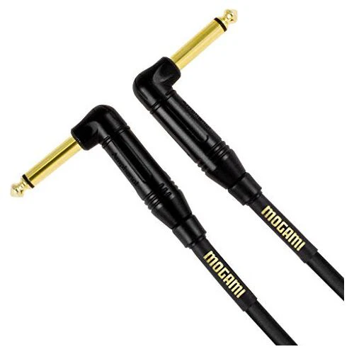 Mogami GOLD INSTRUMENT-RR Guitar Pedal Effects/Instrument Cable, 1/4" TS Male Plugs, Gold Contacts, Right Angle Connectors - Image 7