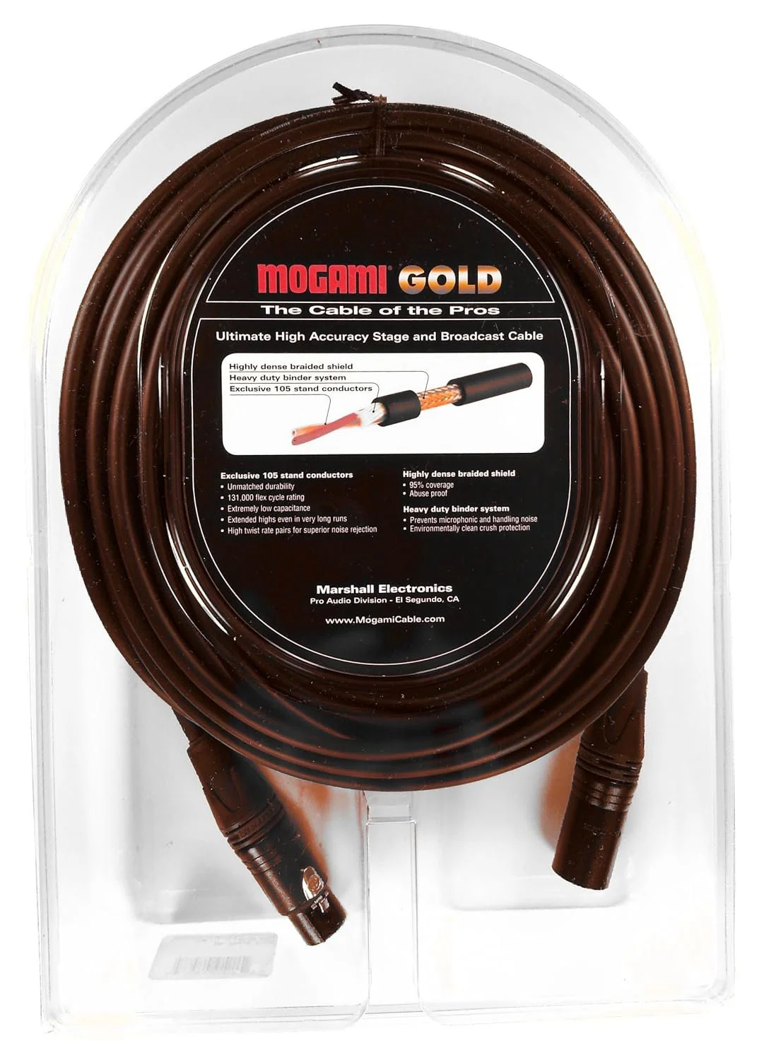 Mogami Gold STAGE Series XLR Microphone Cable, 3-Pin, XLR-F to XLR-M - Image 3