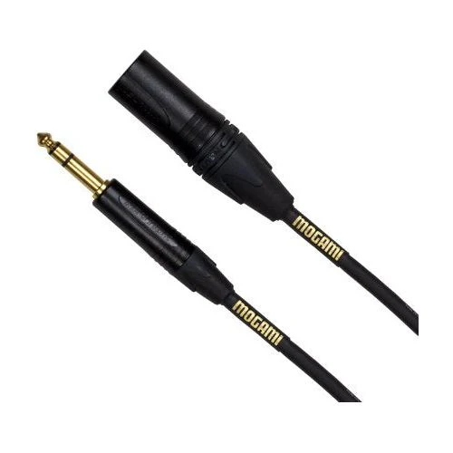 Mogami GOLD TRS-XLRM Balanced Audio Adapter Cable, 1/4" TRS Male Plug to XLR-Male, Gold Contacts, Straight Connectors - Image 6
