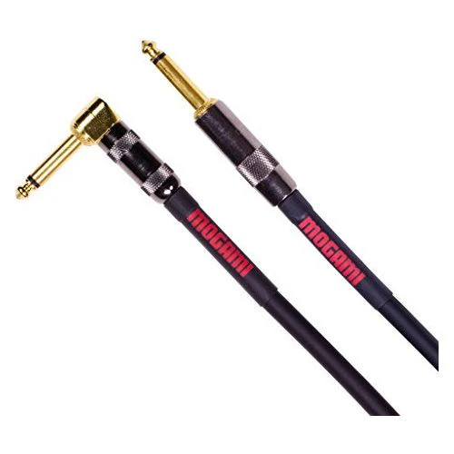 Mogami OD GTR-R Overdrive Guitar Instrument Cable, 1/4" TS Male Plugs, Gold Contacts, Right Angle and Straight Connectors - Image 3