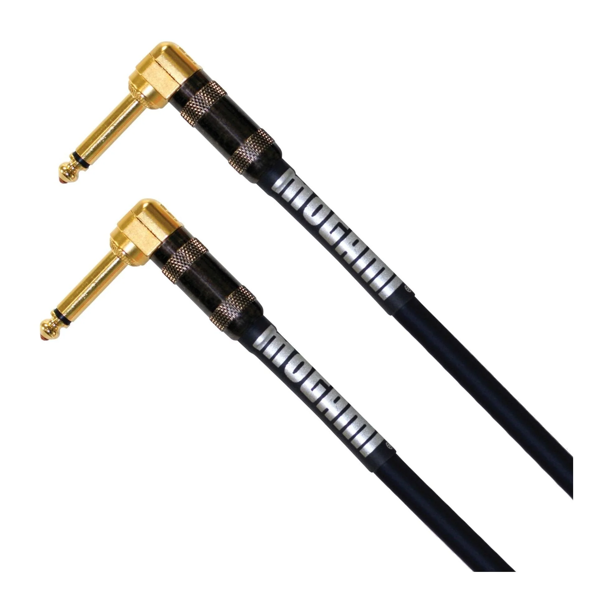 Mogami Platinum Guitar-RR Pedal Effects Instrument Cable, 1/4" TS Male Plugs, Gold Contacts, Right Angle Connectors - Image 4