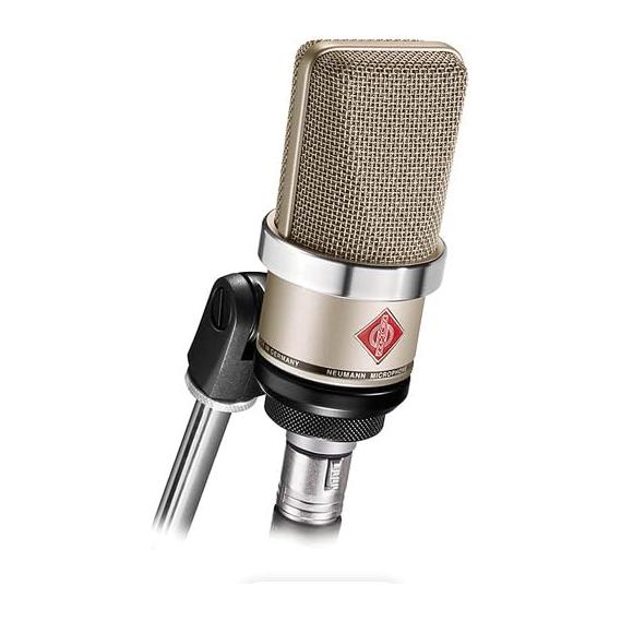 Neumann TLM 102 Condenser Microphone Cardioid Studio Set, Nickel - 10ft Pig Hog XLR Mic Cable, Polishing Cloth - Home Studio Equipment for Singing, Streaming, Music Production Recording - Image 2