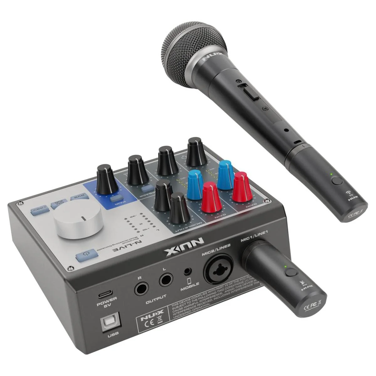 NUX B-3RC Microphone Wireless System with Charging Case, Microphone Bundle, 2.4GHz 24-bit/44.1kHz Audio Quality, - Image 7