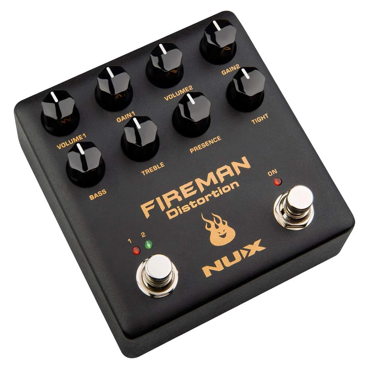 NUX Fireman Distortion Effect Pedal Dual Channel Brown Sound - Image 3