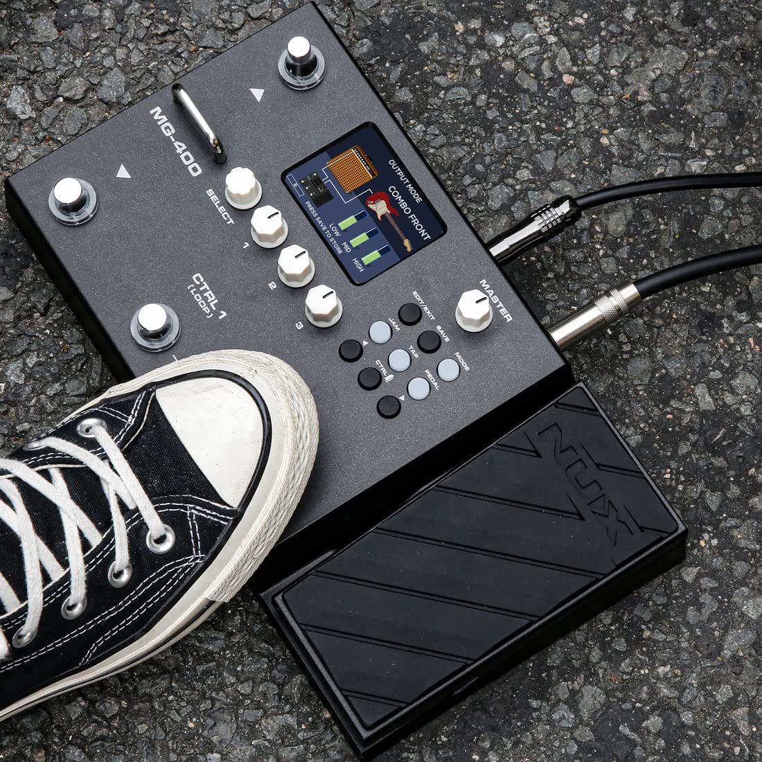NUX MG-400 Multi Effects Pedal, Amp Modeling, 512 samples IR, 10 Independent Moveable Signal Blocks - Image 6