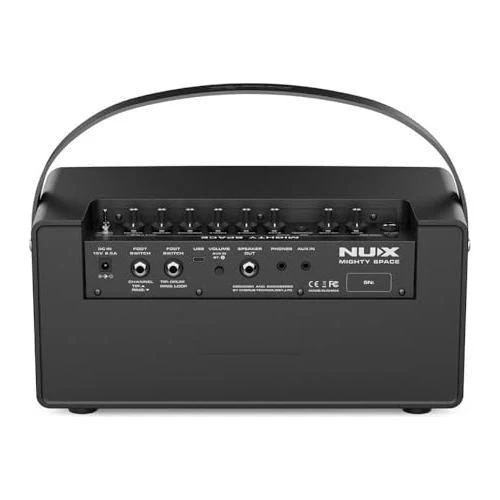 NUX Mighty Space Guitar and Bass Amp Bundle w/2x Strukture S6P48 Woven Right Angle Patch Cables, 12x Guitar Picks and Liquid Audio Polishing Cloth - Image 3