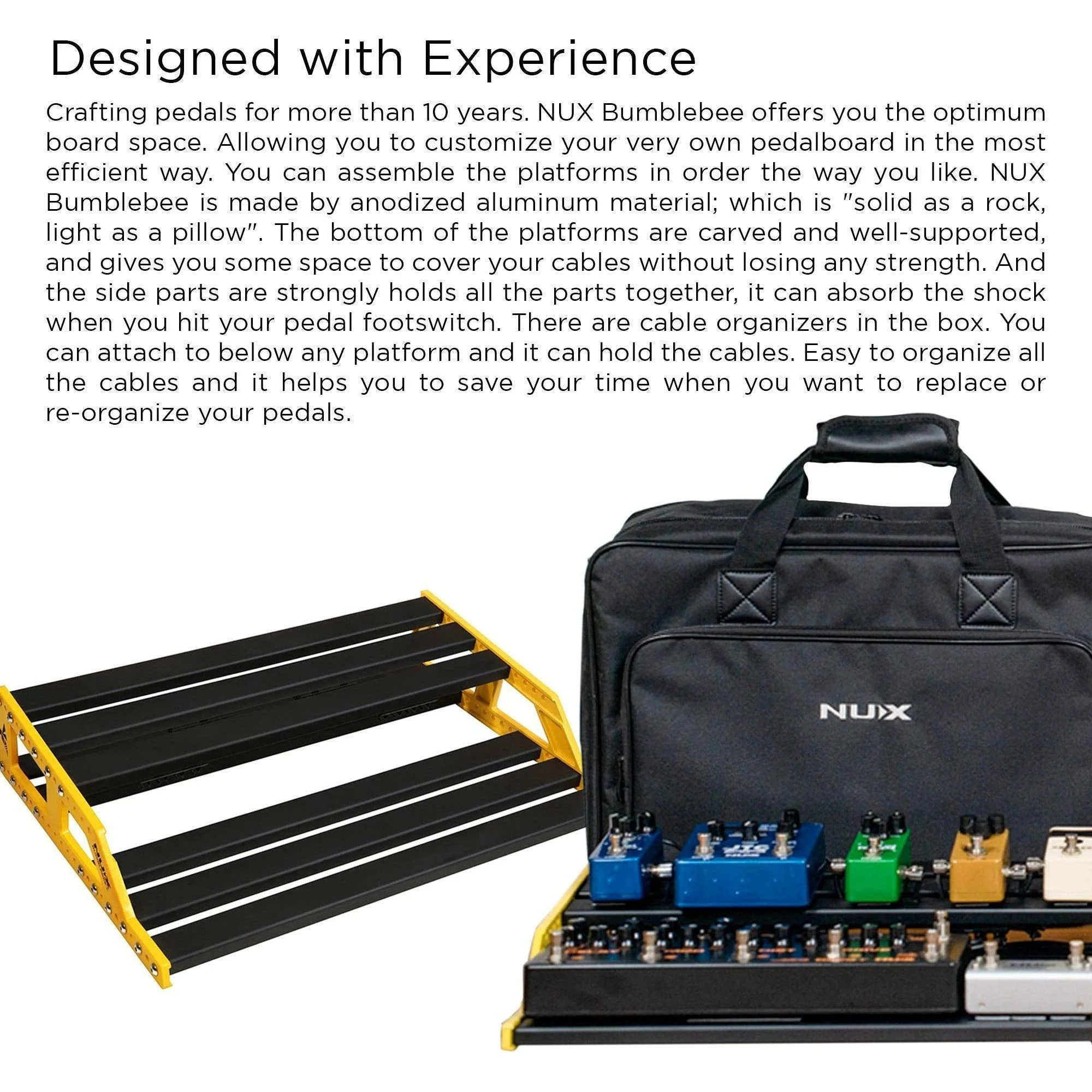 NuX NPB Bumblebee Guitar Pedal Board with Bag (Large) - Image 2
