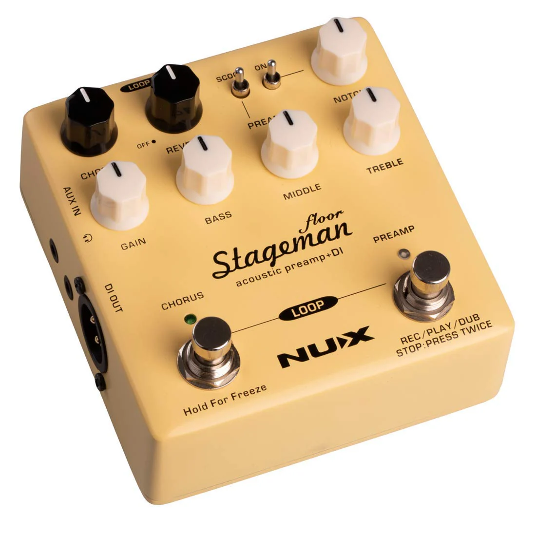 NuX Stageman Floor Acoustic Preamp and DI Pedal - Image 5
