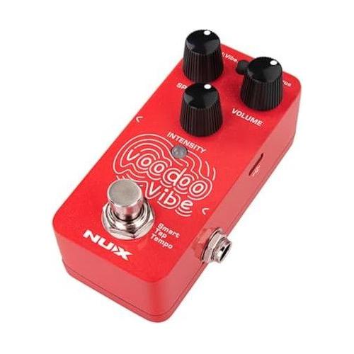 NUX Voodo Vibe NCH-3 Mini Uni-Vie Effect Pedal Bundle w/2x Strukture S6P48 Woven Right Angle Patch Cables, 12x Guitar Picks and Liquid Audio Polishing Cloth - Image 2