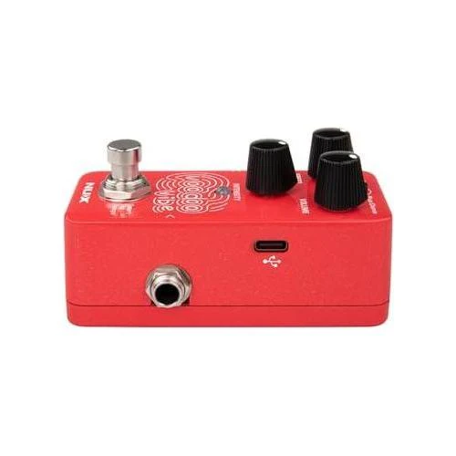 NUX Voodo Vibe NCH-3 Mini Uni-Vie Effect Pedal Bundle w/2x Strukture S6P48 Woven Right Angle Patch Cables, 12x Guitar Picks and Liquid Audio Polishing Cloth - Image 4