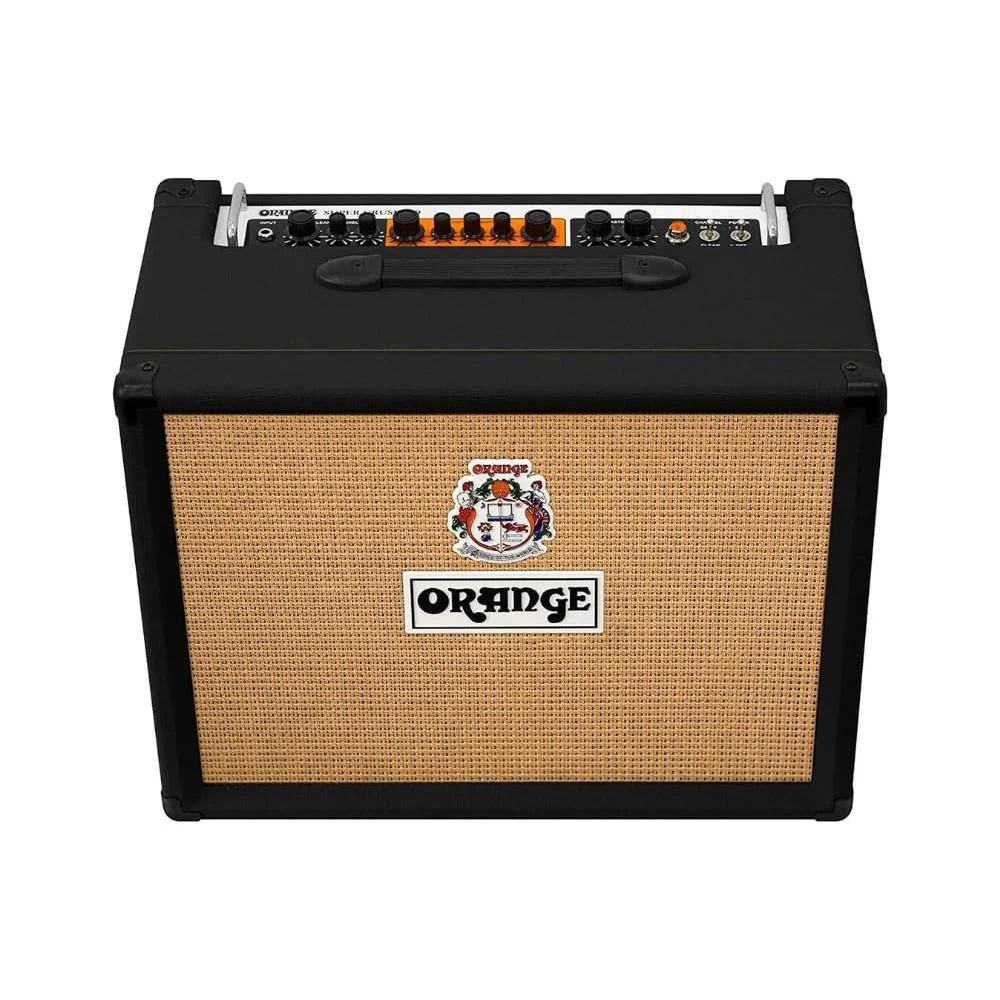 Orange Amps Super Crush 100 Black 100-watt Solid-State 1 x 12 Combo Bundle w/Orange FS1 Footswitch, Pig Hog Cable, Power Adapter and Liquid Audio Polishing Cloth - Image 4