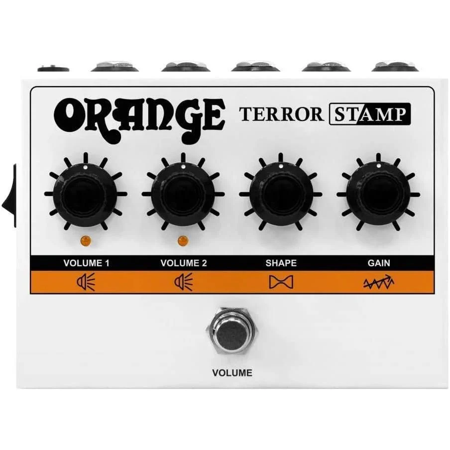 Orange Amps Terror Stamp 20W Hybrid Valve Solid State Guitar Amp Bundle w/Pig Hog Woven Instrument Cable, 2 x Pedal Patch Cables, Power Supply and Liquid Audio Polishing Cloth (6 Items) - Image 6