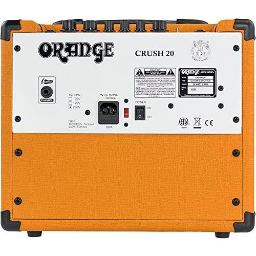 Orange Crush 20 20W 1x8 Guitar Combo Amp Bundle w/Pig Hog Woven Instrument Cable, Power Cable, 12X Picks, and Liquid Audio Polishing Cloth - Image 6