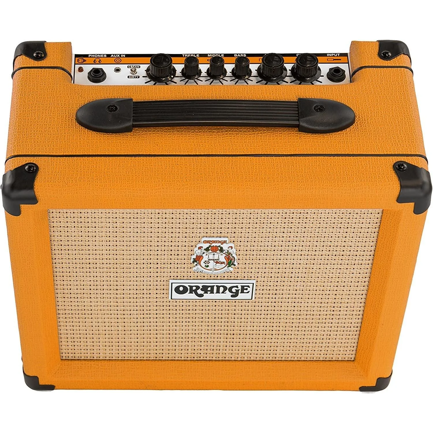 Orange Crush 20 Guitar Combo Amp Bundle w/ Pig Hog Woven Instrument Cable, Power Cable and Liquid Audio Polishing Cloth (3 Items) - Image 3